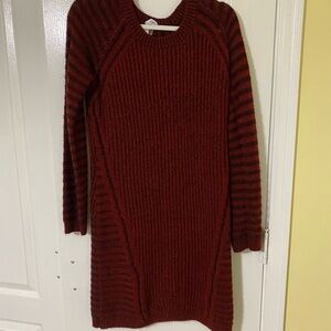 Striped Red Sweater Dress